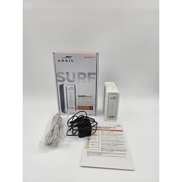 ARRIS Surfboard Docsis 3.0 Cable Modem And AC1600 Dual Band Wi-Fi Router - Picture 1 of 4